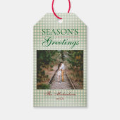 シーズンのグリーティングジンガムクリスマス ギフトタグ (正面)
