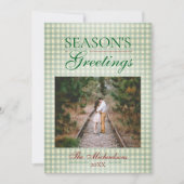 シーズンのグリーティングジンガムクリスマス シーズンカード (正面)