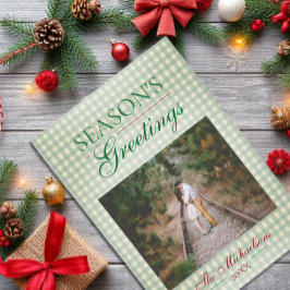 シーズンのグリーティングジンガムクリスマス シーズンカード