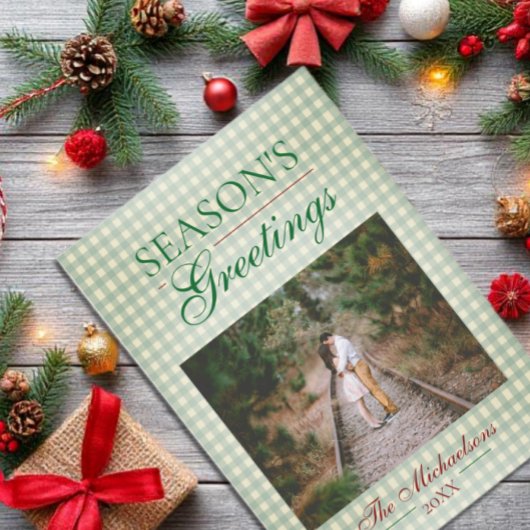 シーズンのグリーティングジンガムクリスマス シーズンカード