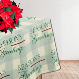 シーズンのグリーティングジンガムクリスマス テーブルクロス
