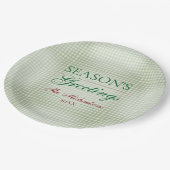 シーズンのグリーティングジンガムクリスマス ペーパープレート (アングル)