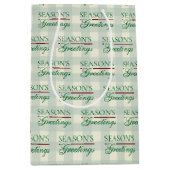 シーズンのグリーティングジンガムクリスマス ミディアムペーパーバッグ (正面)