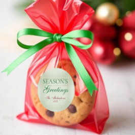 シーズンのグリーティングジンガムクリスマス ラウンドシール