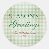シーズンのグリーティングジンガムクリスマス ラウンドシール (正面)