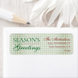 シーズンのグリーティングジンガムクリスマス ラベル