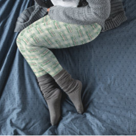 シーズンのグリーティングジンガムクリスマス レギンス