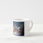 シーズンのグリーティングジンジャーブレッドハウスクリスマス エスプレッソカップ (正面右)