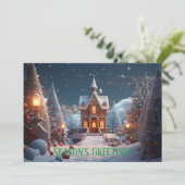 シーズンのグリーティングジンジャーブレッドハウスクリスマス シーズンカード (スタンド正面)