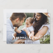 シーズンのグリーティングスクリプトホリデーフォトフラットカード シーズンカード (正面)