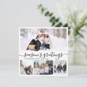 シーズンのグリーティングスクリプト写真コラージュクリスマス シーズンカード (スタンド正面)