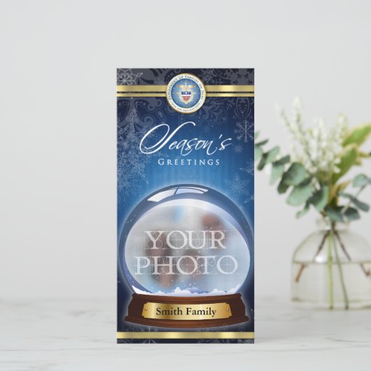 シーズンのグリーティングススノーグローブ シーズンカード (スタンド正面)