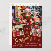 シーズンのグリーティングスモダンクリプト3 PHOTOコラージュ シーズンカード (正面/裏面)