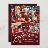 シーズンのグリーティングスモダンクリプト3 PHOTOコラージュ シーズンカード (正面/裏面)