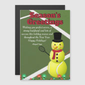 シーズンのグリーティングテニスボールクリスマスカード (正面/裏面)