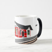 シーズンのグリーティングトレインデポあなたの町の年のカップ モーフィングマグカップ (正面右)