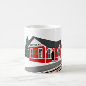 シーズンのグリーティングトレインデポあなたの町の年のカップ モーフィングマグカップ (中央)