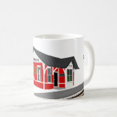 シーズンのグリーティングトレインデポあなたの町の年 コーヒーマグカップ (正面右)