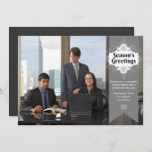 シーズンのグリーティングビジネスホリデーのフォトカード シーズンカード (正面/裏面)
