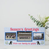 シーズンのグリーティングホッケーフォトフラットカード (スタンド正面)