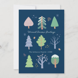 シーズンのグリーティングホリデークリスマスカード 招待状