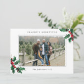 シーズンのグリーティングホワイトカスタムクリスマスカード (スタンド正面)