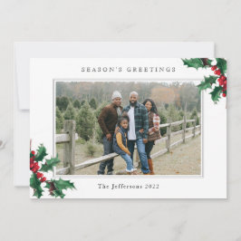 シーズンのグリーティングホワイトカスタムクリスマスカード