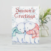 シーズンのグリーティングポーラベアクリスマスカード シーズンカード (スタンド正面)