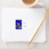 シーズンのグリーティングヤギのクリスマスプレゼントラベルシール ラベル (インサイチュ)