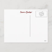 シーズンのグリーティングユニコーン（鳥）ショウジョウコウカンチョウクリスマス シーズンポストカード (裏面)