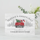 シーズンのグリーティングヴィンテージレッドトラック旗事業 シーズンカード (スタンド正面)