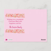 シーズンのグリーティング水の色ジンジャーブレッドのクッキー ポストカード (裏面)