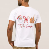 シーズンのサンタクロース Tシャツ (裏面)