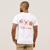 シーズンのサンタクロース Tシャツ (裏面フル)