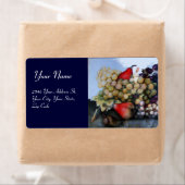 シーズンのフルーツ1 – ブドウと梨の青 ラベル (インサイチュ)