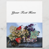 シーズンのフルーツ1 – ブドウと梨 チラシ (裏面)