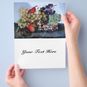 シーズンのフルーツ1 – ブドウと梨 チラシ (手)