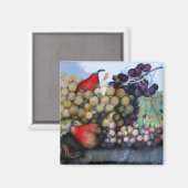 シーズンのフルーツ1 – ブドウと梨 マグネット (正面/裏面)