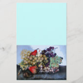 シーズンのフルーツ1 – ブドウと梨 便箋 (正面)