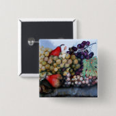 シーズンのフルーツ1 – ブドウと梨 缶バッジ (正面&裏面)