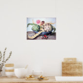 シーズンのフルーツ4 – アーティチョーク、バラ、イチゴ ポスター (キッチン)