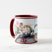 シーズンのフルーツ4 – アーティチョーク、バラ、イチゴ マグカップ (正面左)