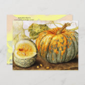 シーズンのフルーツ/カボチャのハロウィーン,感謝祭 ポストカード (正面/裏面)