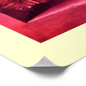 シーズンのフルーツ – 繁栄ピンクのアンティーク赤クリーム ポスター (角)