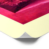 シーズンのフルーツ – 繁栄ピンクのアンティーク赤クリーム ポスター (角)