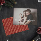 シーズンのフレートミニマリストの休日のフォトカード シーズンカード