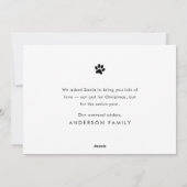 シーズンのペットおもしろいのモダン写真カスタム シーズンカード (裏面)