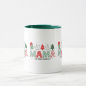 シーズンのママのクリスマスツリー コーヒーマグ | Fe マグカップ (中央)