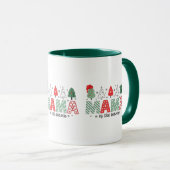 シーズンのママのクリスマスツリー コーヒーマグ | Fe マグカップ (正面右)