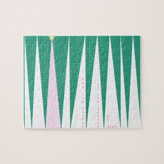 シーズンの不思議なクリスマスツリー ジグソーパズル (横)